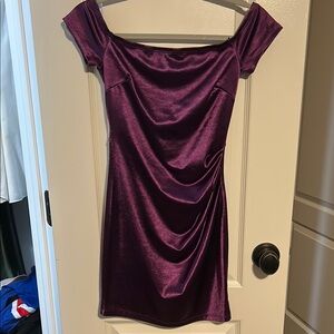 Pure Ruched Off-Shoulder Mini Dress